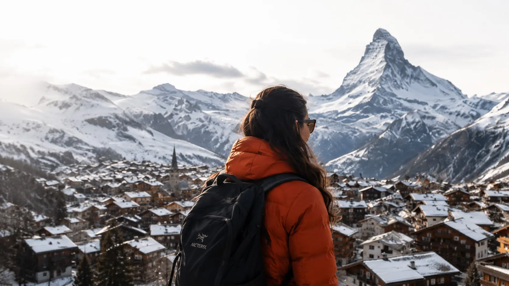 Elie overlooking Zermatt and the Matterhorn